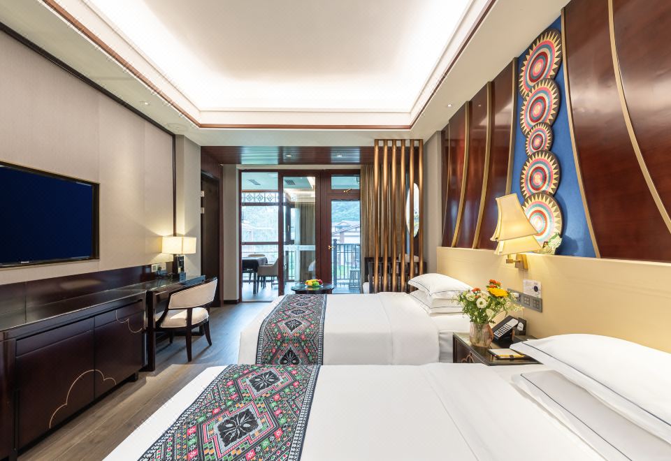 豪华娱乐地暖双床房