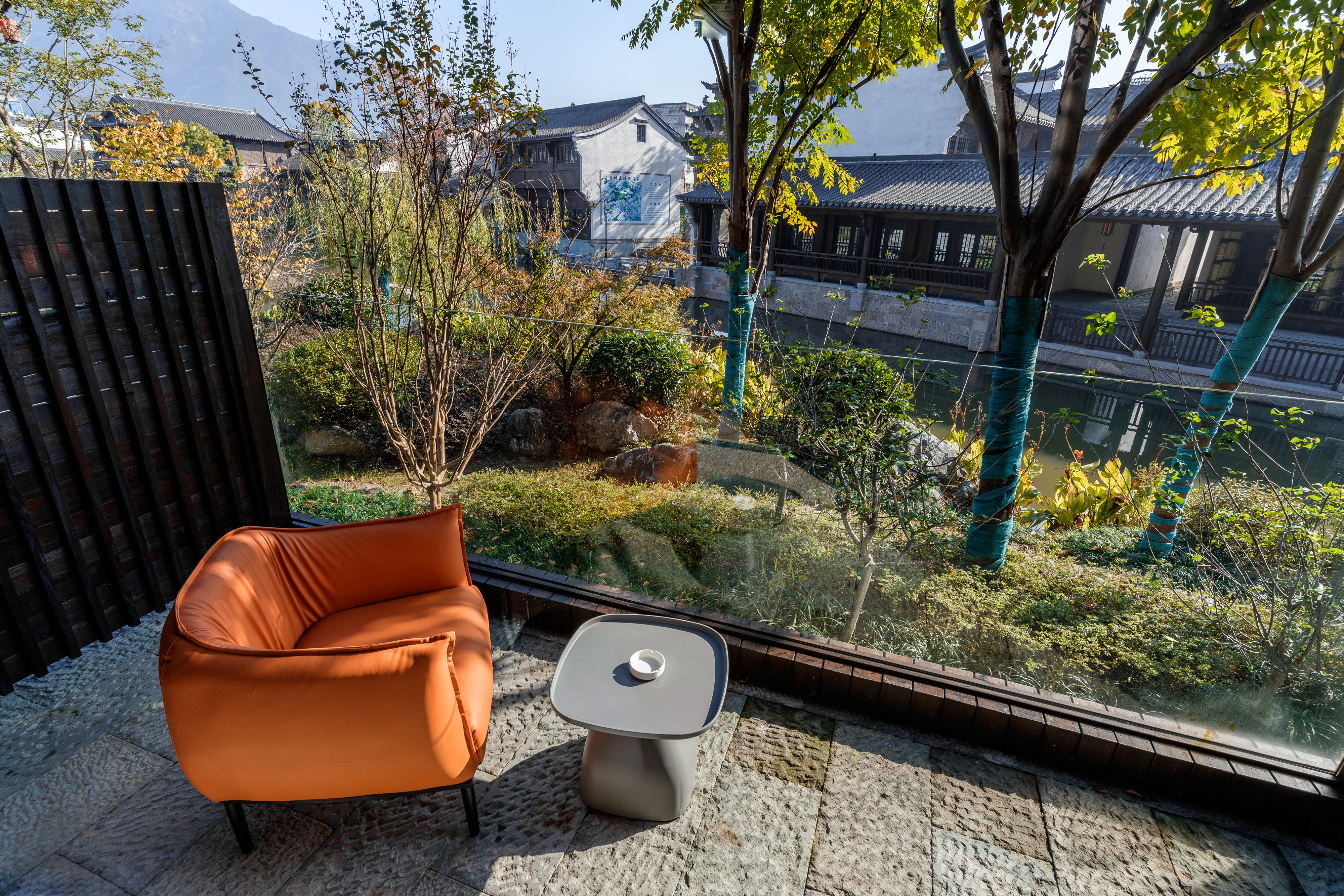 河景庭院恒温私汤双床房