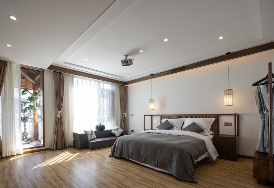 Miqi Balcony Family Room With Private Tea Terrace And Slide Bunk Beds