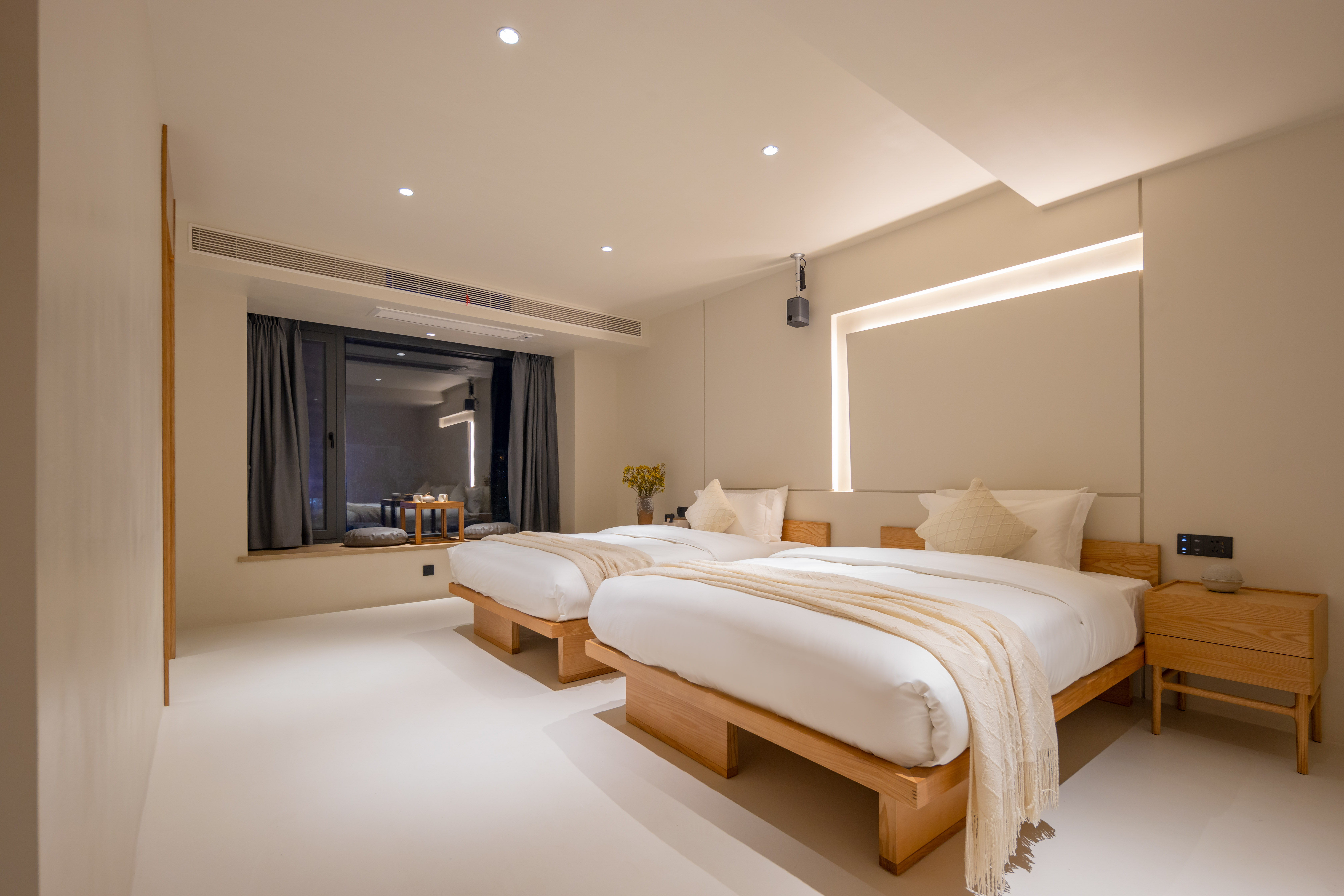 枕风·观景双床房+巨幕投影+品茶坐榻+可观望地藏王圣象+全屋智能客控