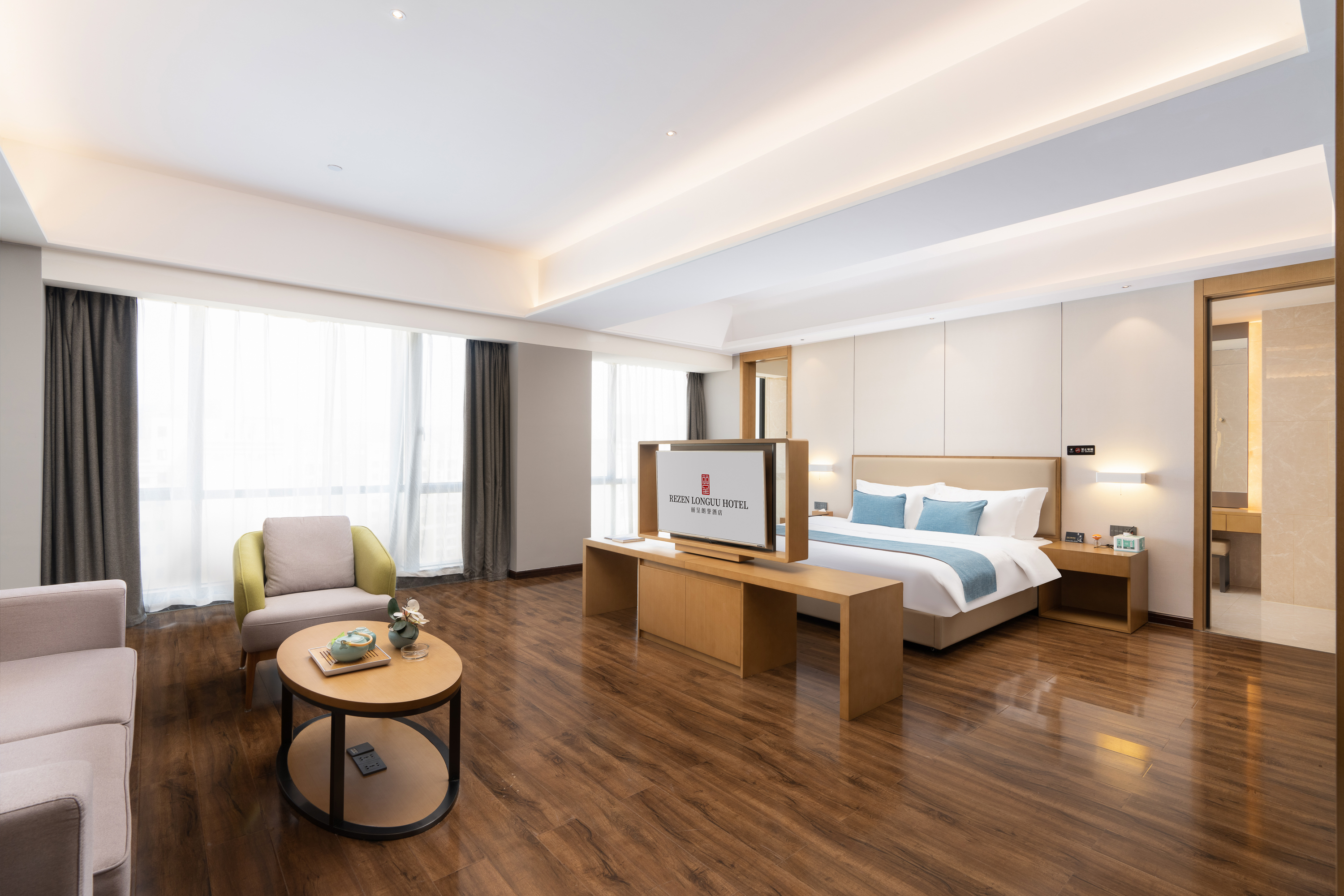 轻奢尊誉大床房（厅房联通+70平超大空间+休闲舒适）