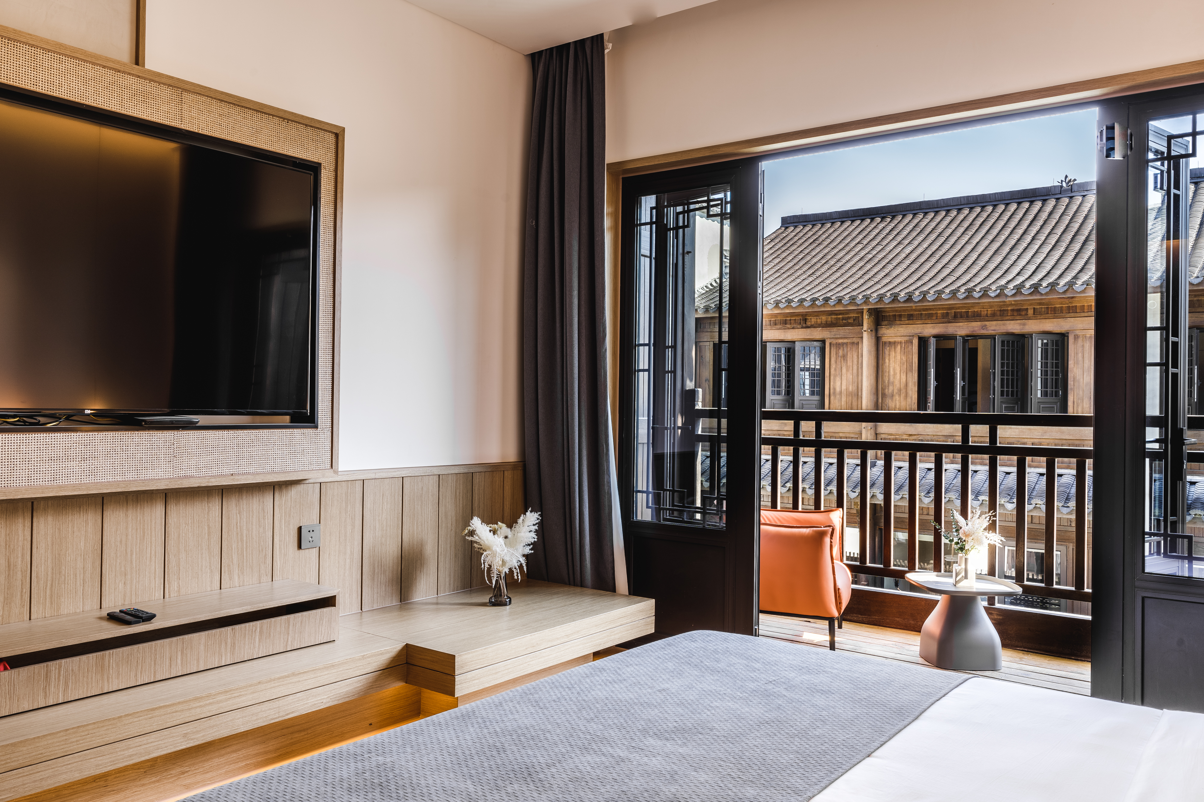 池景阳台大床房