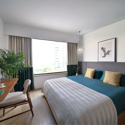 臻選二居室（帶廚房+冰箱+洗烘一體機） basePLUS佰舍服務式公寓（上海世博會博物館濱江店）優惠