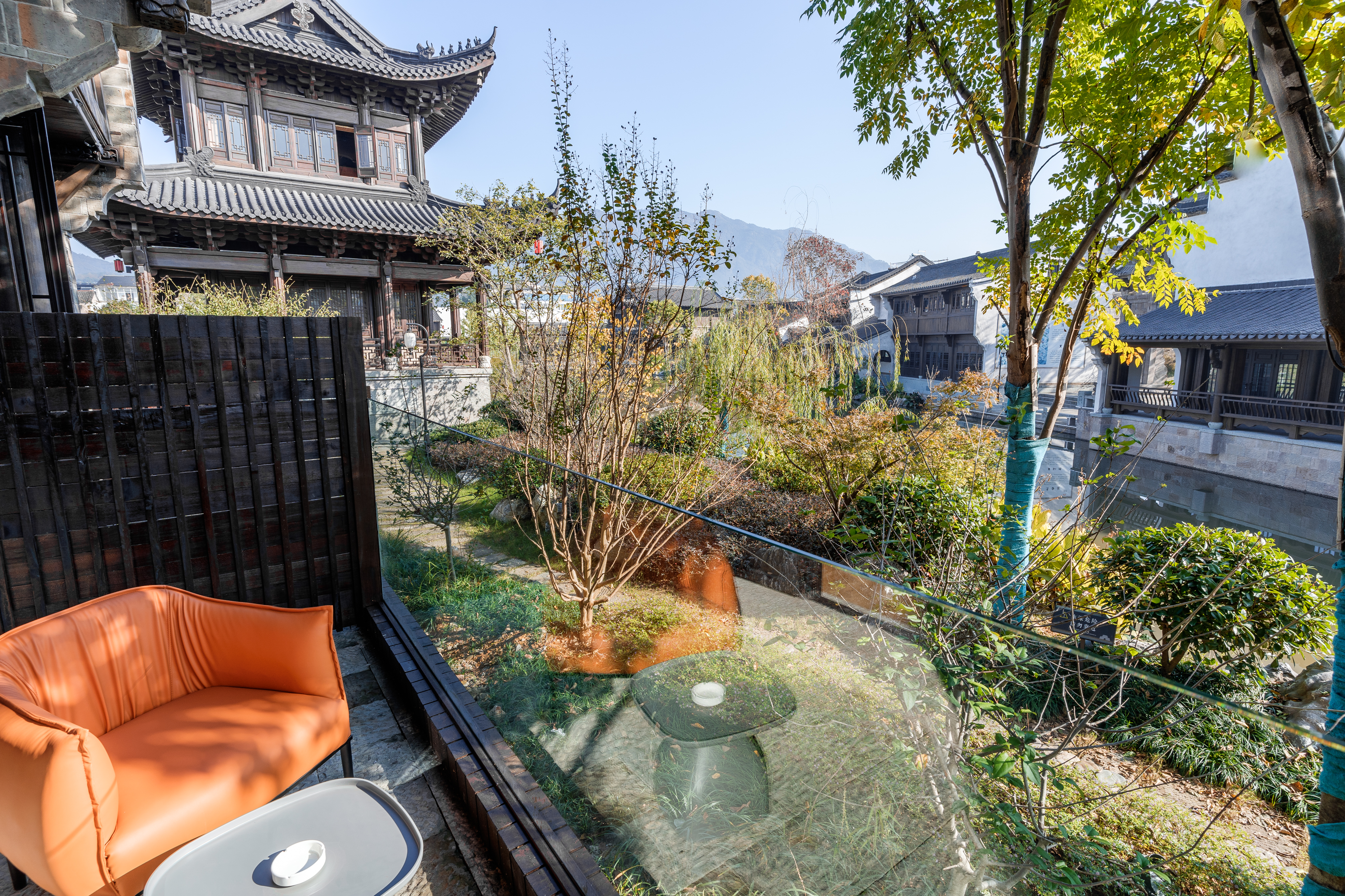 河景庭院恒温私汤双床房