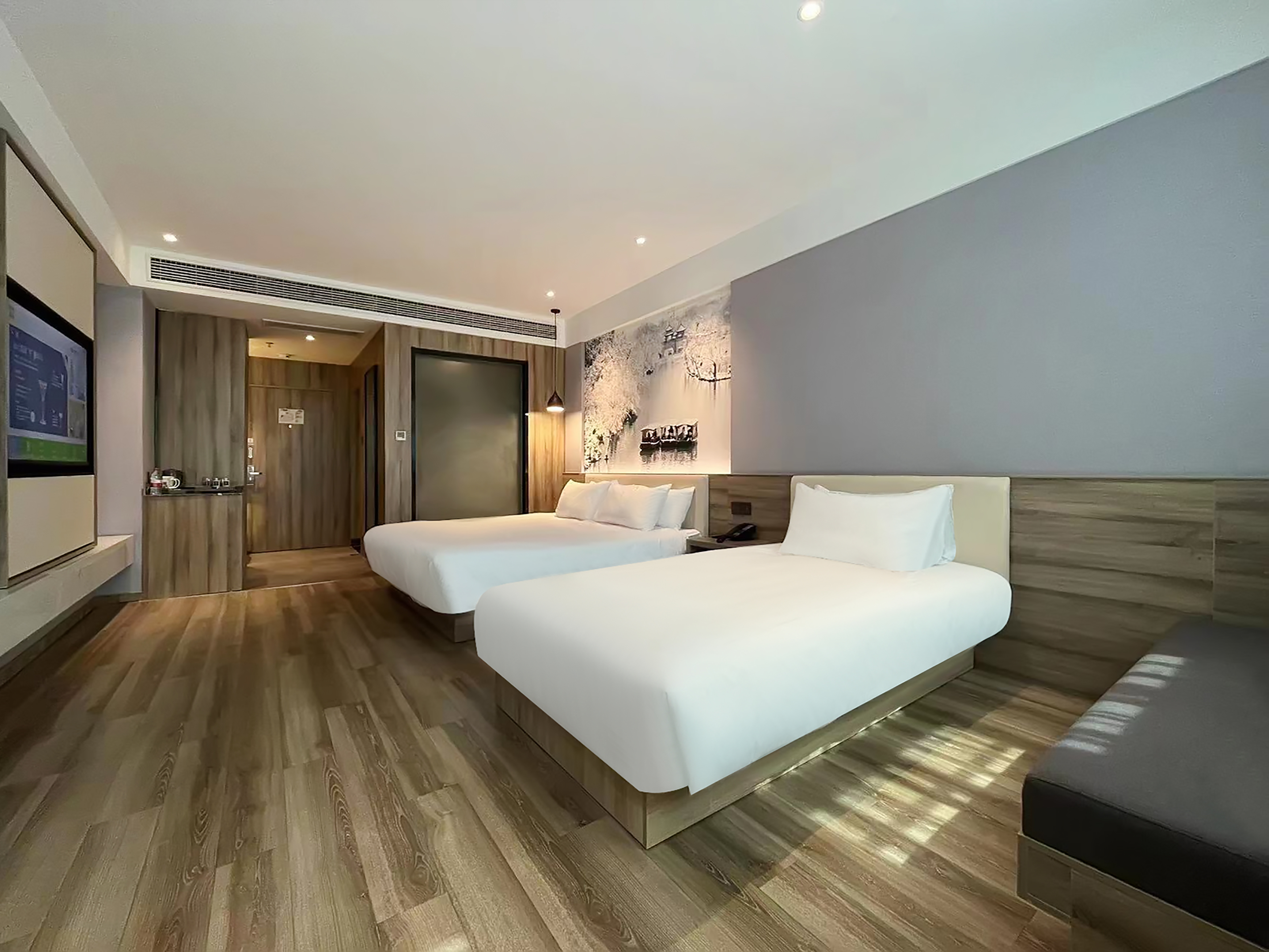 高级双床房（智能马桶＋电视投屏＋梦百合床垫）