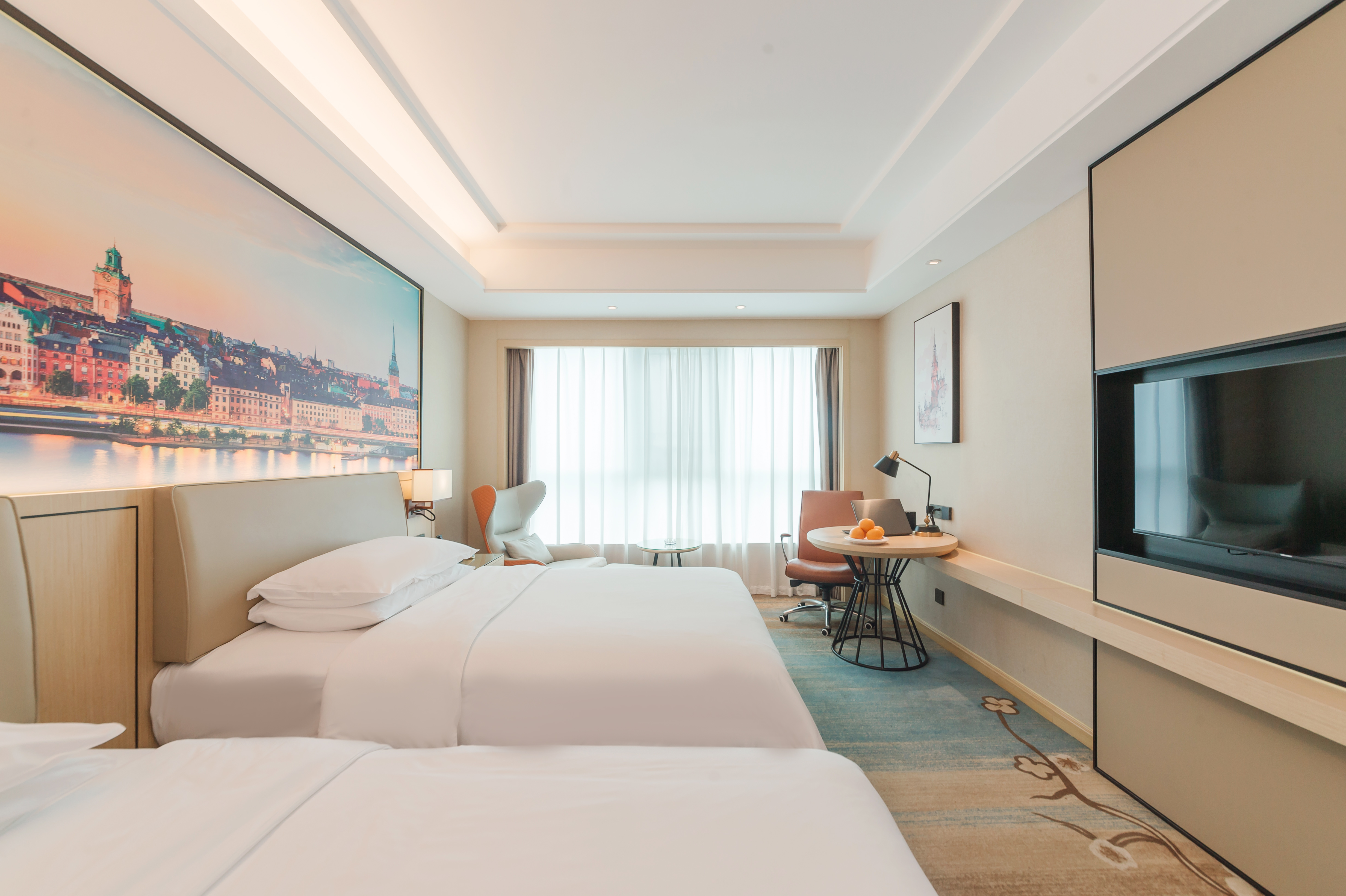 雅致|豪华双床房【智能客控&城市景观】