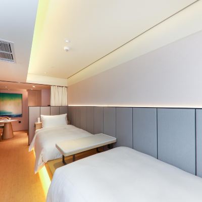 雙床房（學院風床型＋65寸可投屏電視） 全季飯店（重慶觀音橋步行街店）優惠