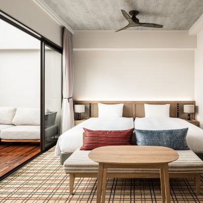 行政雙床房（帶露台） 那霸久茂地巢穴飯店優惠