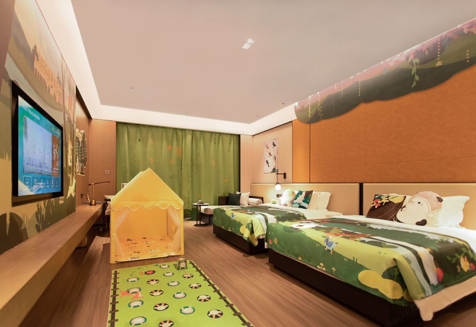 奇幻森林亲子主题双床房-独立泡池