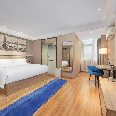 新築行政大床房（智能客控+空氣凈化器+定製舒眠零壓床墊+一級親膚布草+雙層隔音門窗） 新月集（廣州新白雲國際機場直營店）優惠