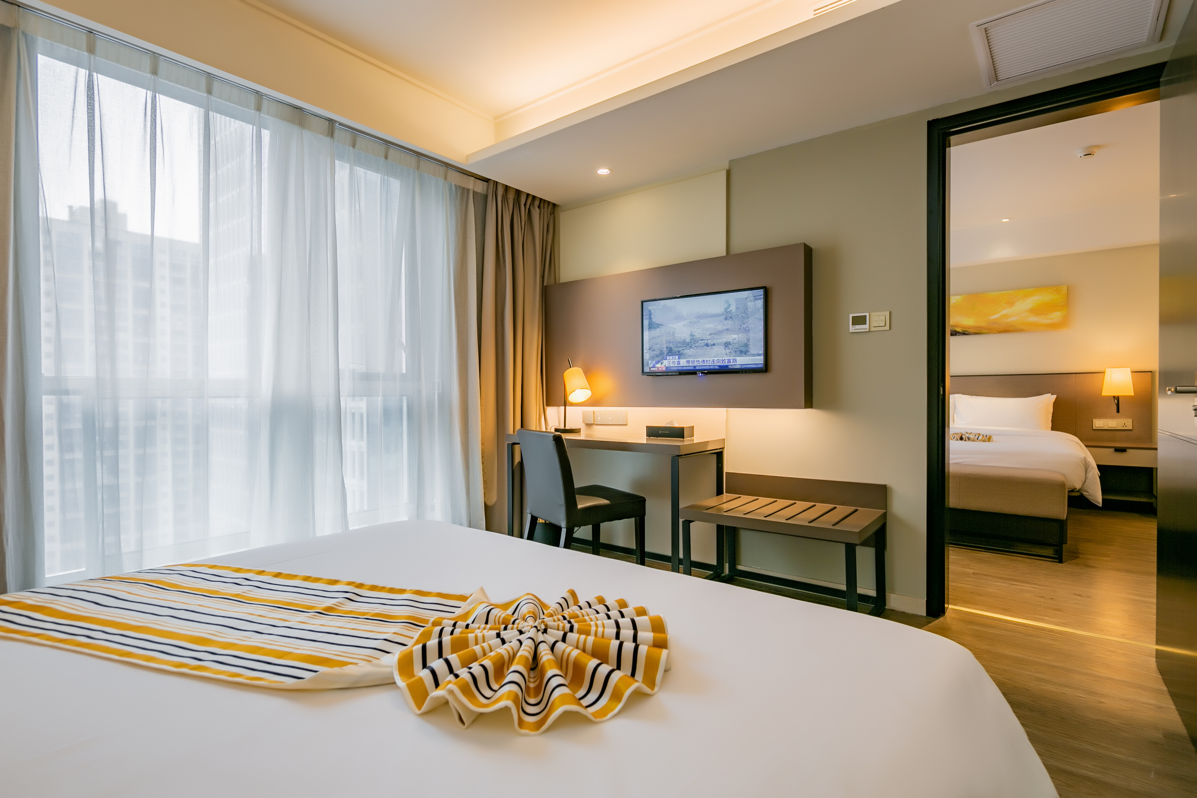 套房（景观落地窗+品牌床垫+徕芬吹风机）