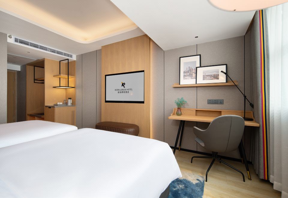 羊城印象轻奢双床房（广州塔景+静谧空间+迷你冰箱）