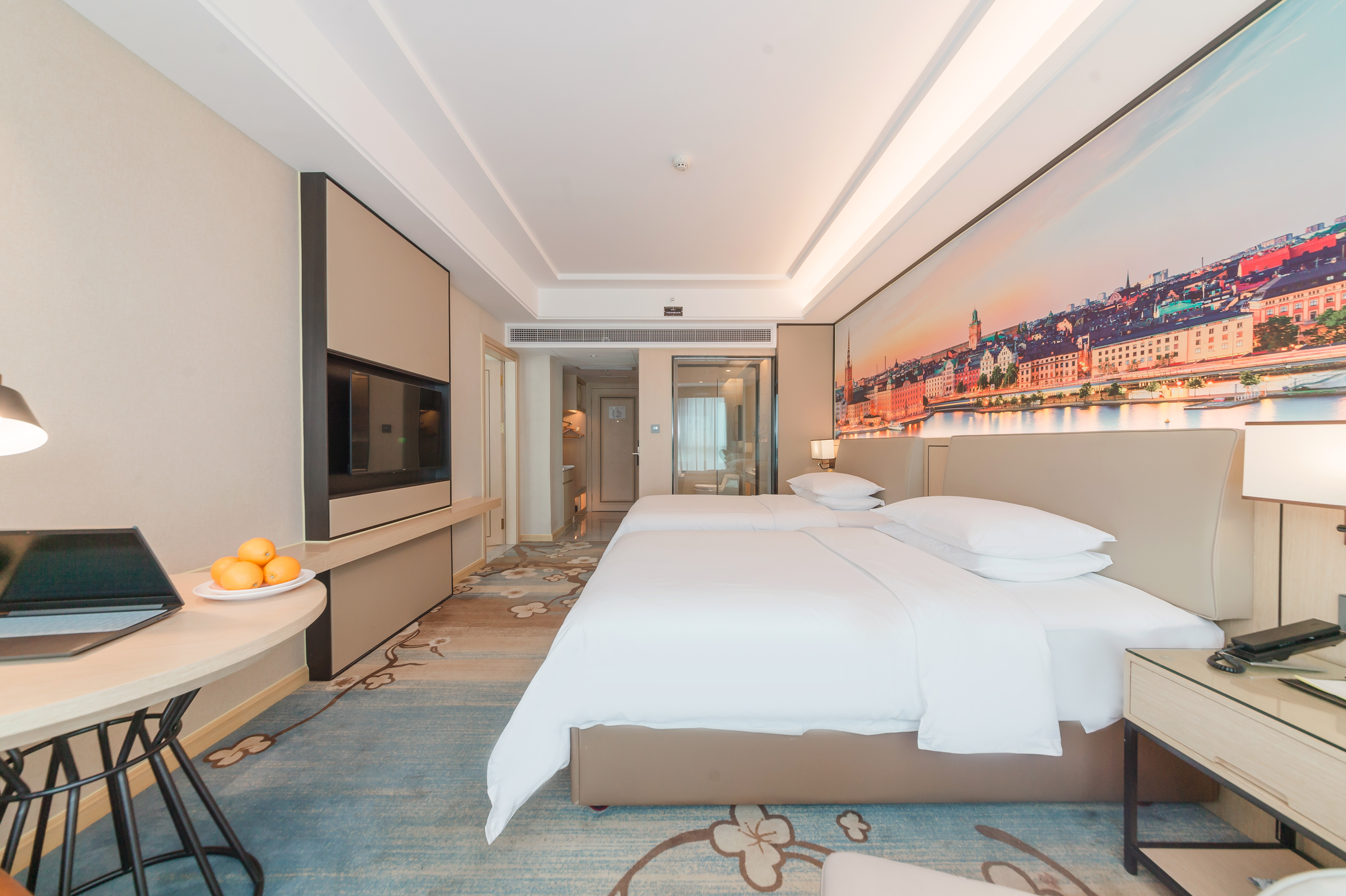 雅致|豪华双床房【智能客控&城市景观】