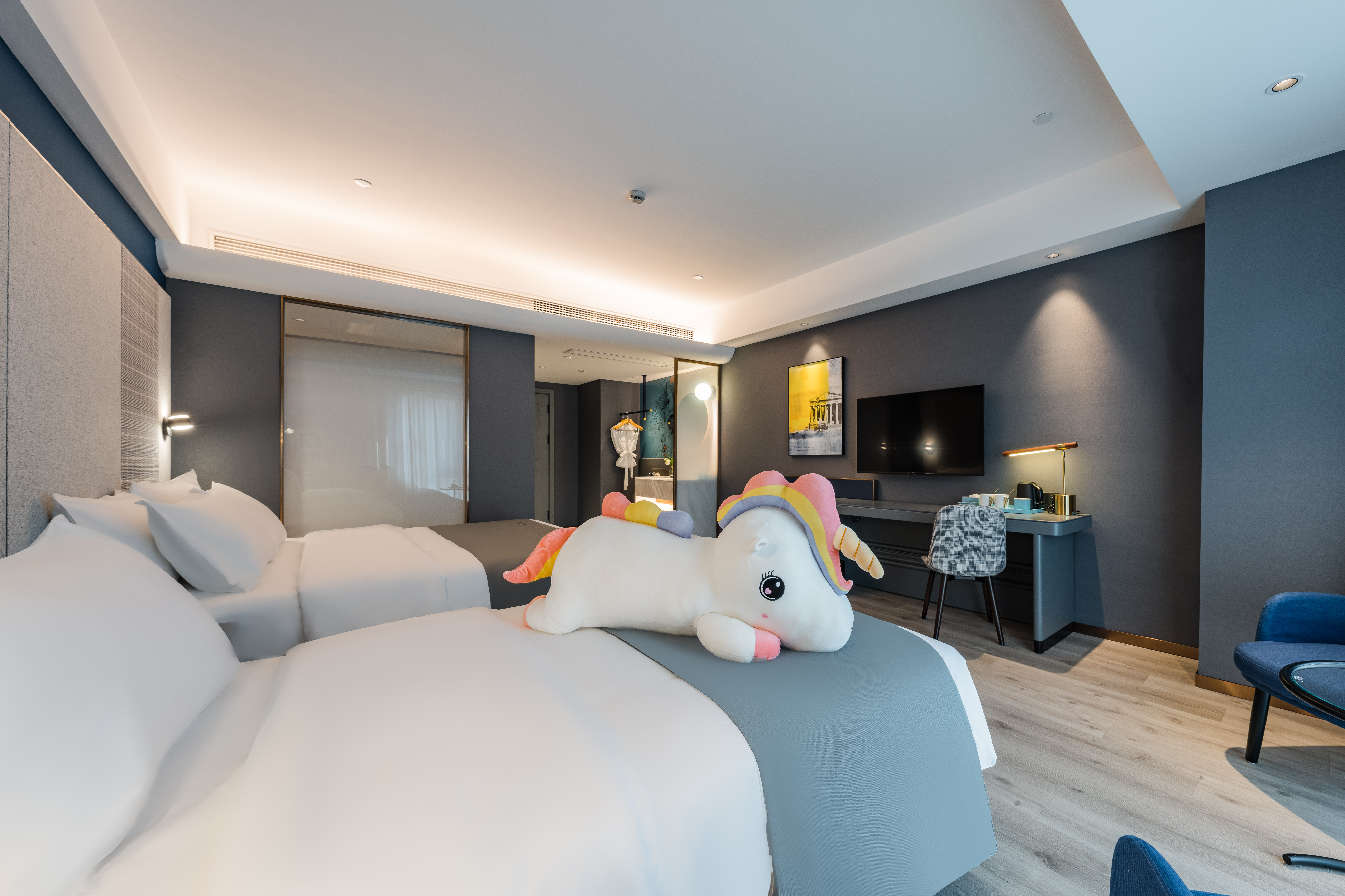 家庭亲子双床房（金可儿睡眠床垫+全屋智控+冰箱）