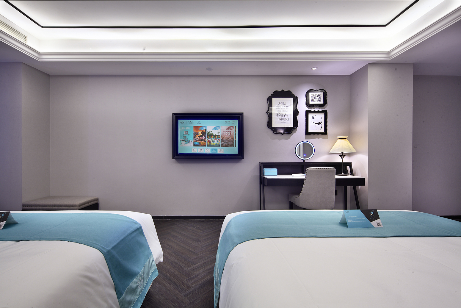 希岸豪华双床房（时尚轻奢｜智慧客控｜风尚投屏）