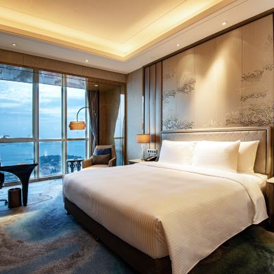 高級海景大床房 煙台萬達文華酒店優惠