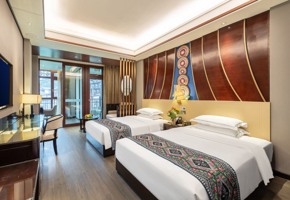 豪华娱乐地暖双床房