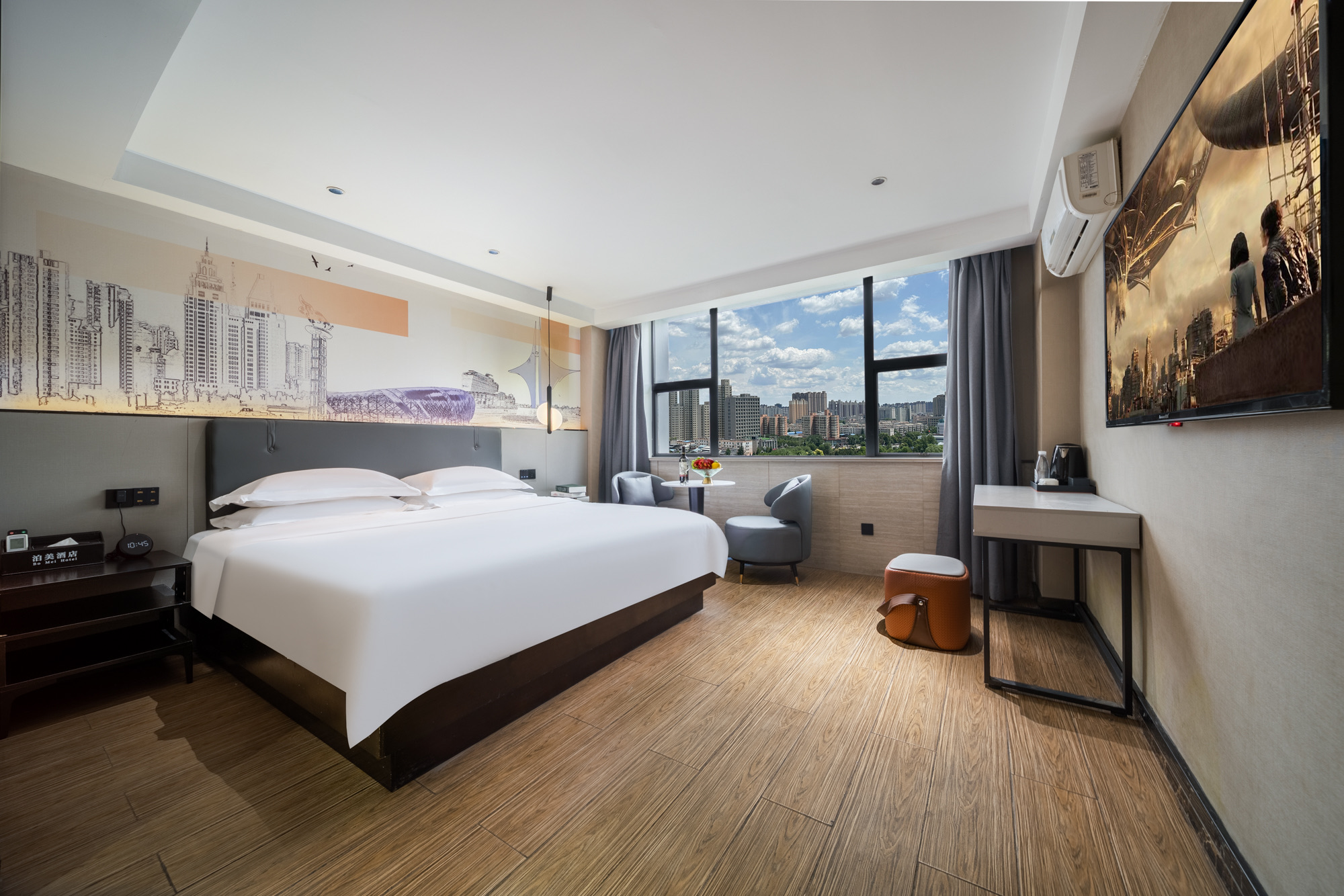 Cool City-View Double Bed Room (Smart Guest Control + Tranquil Comfort)