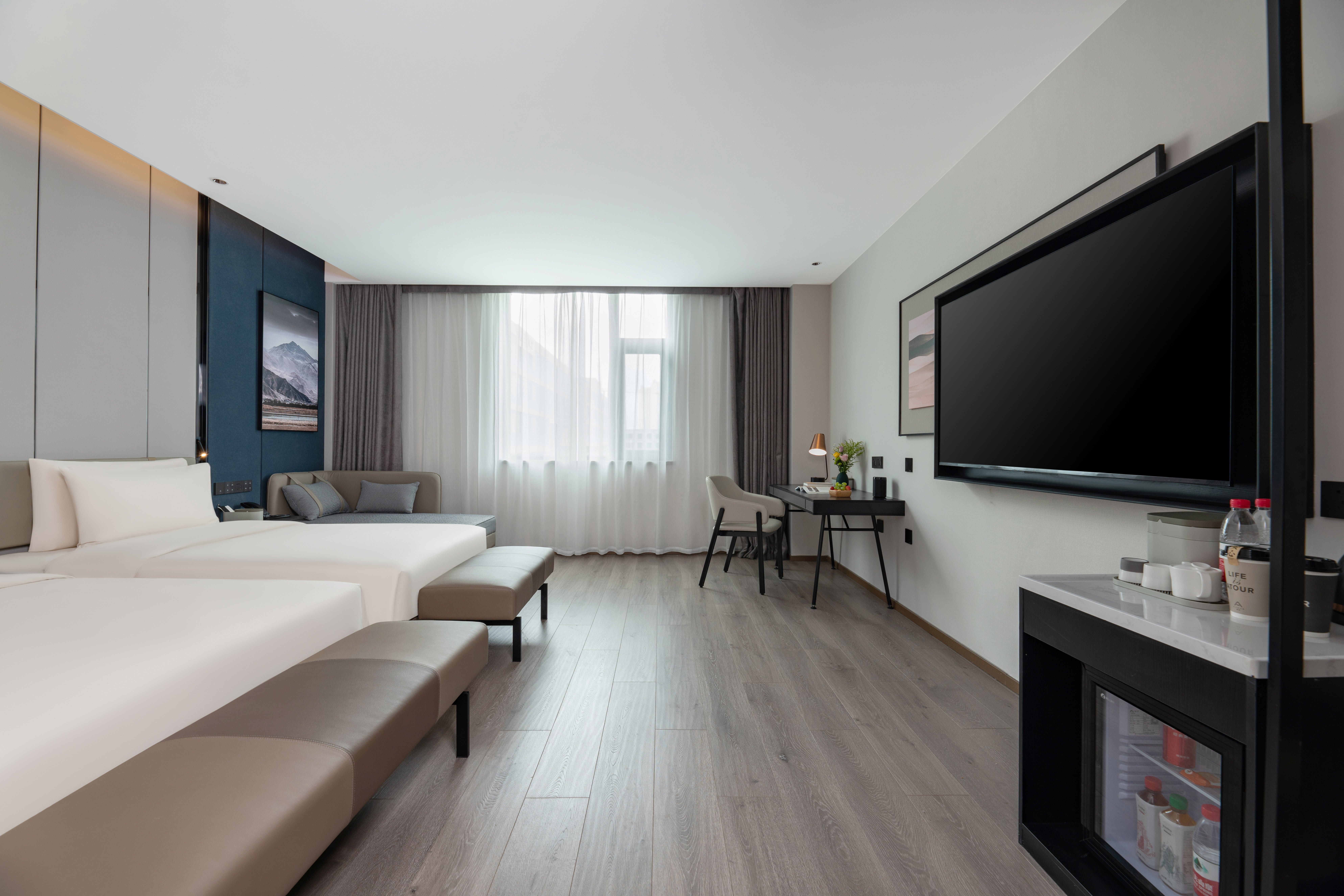 Atour Hotel Taifu Plaza South Ring Road Karamay几木双床房（全屋智能+迷你小冰箱）
