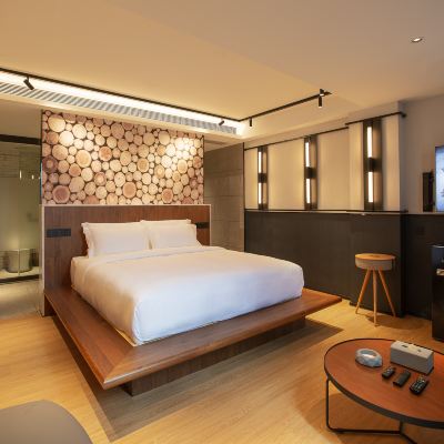 一張床XXL（智能客控+城景落地窗+BLUGMAN藍牙音箱） ZMAX HOTELS（佛山祖廟創意產業園店）優惠