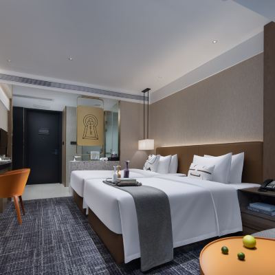 宜致商務雙床房（迷你冰箱+藍牙音箱+電動窗簾） 宜致酒店（廣州珠江新城崗頂地鐵站店）優惠