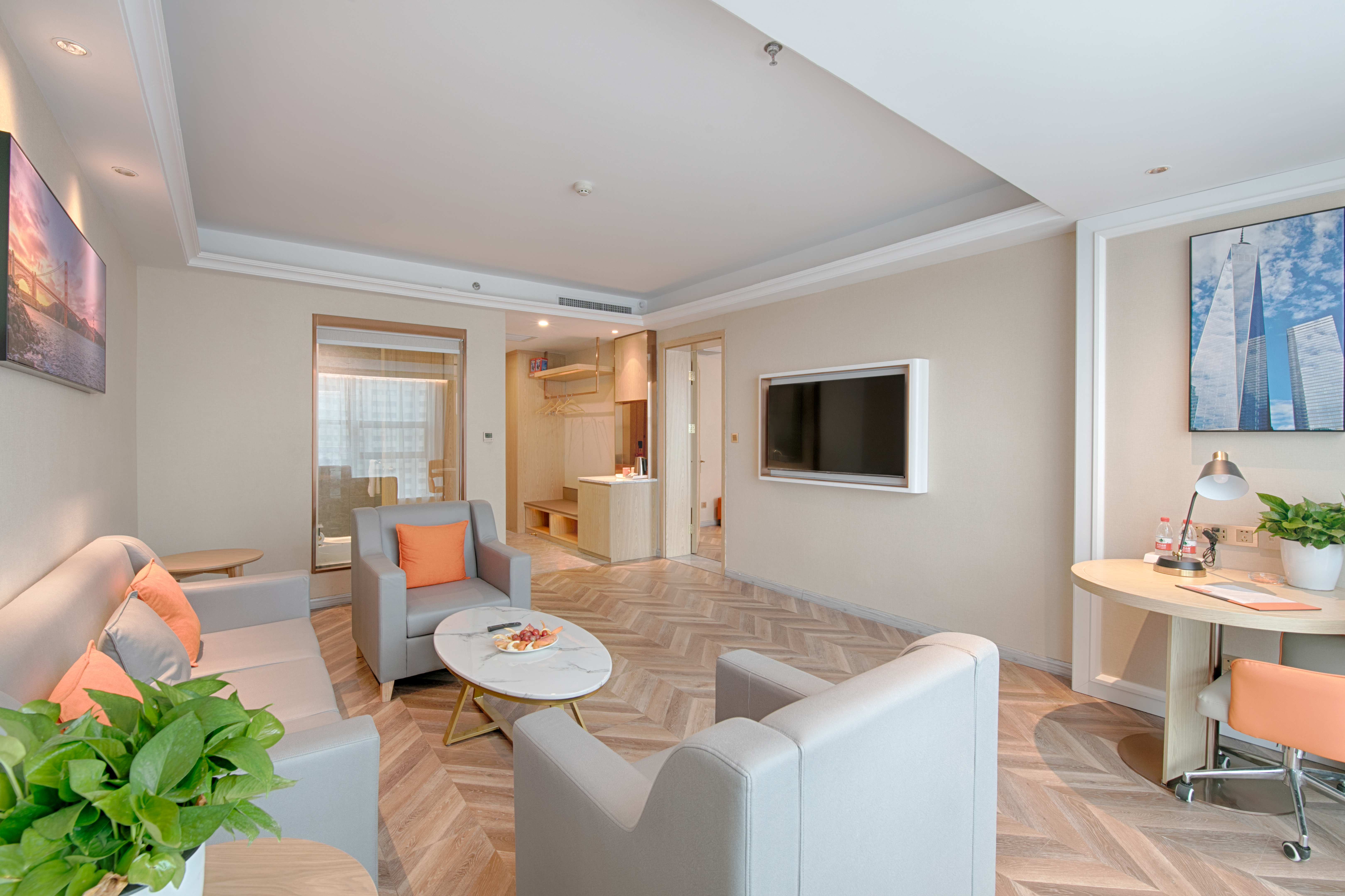 商务套房【手机投屏+深睡床品+会客厅+落地窗】