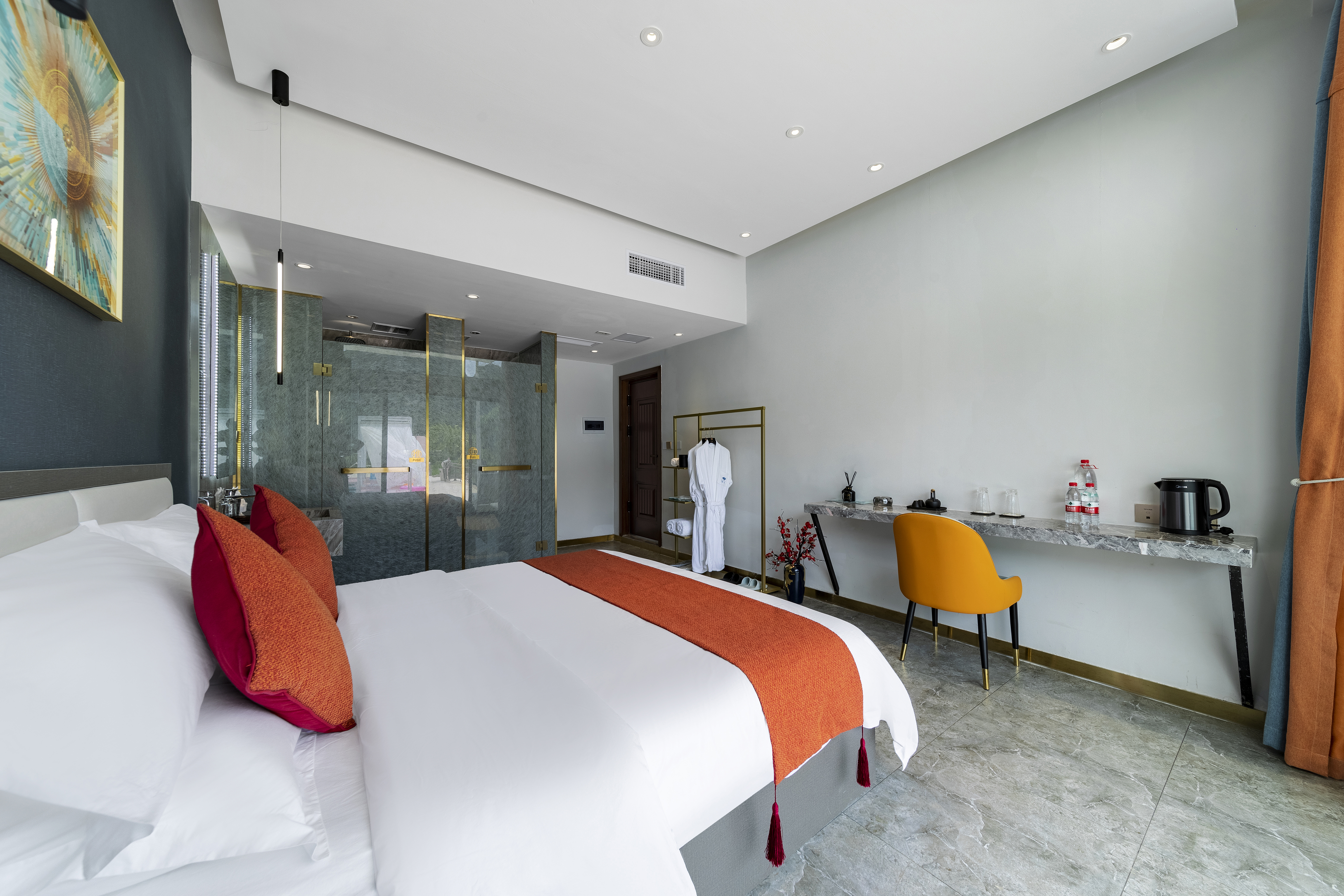 No.1 Poolside Courtyard Mountain-View Double Bed Room With Ultra Hd Projector