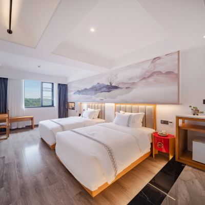 觀江聽濤雙床房（觀大佛+全臨江+賞三江夜遊燈光秀） 江山勝景民宿酒店（樂山大佛店）優惠