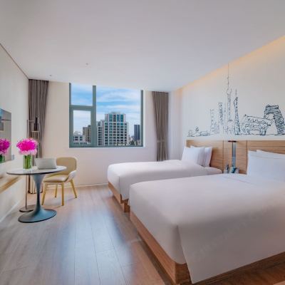 高級雙床房（智能語音+私享Coffee機） 上海靜安逸扉酒店優惠