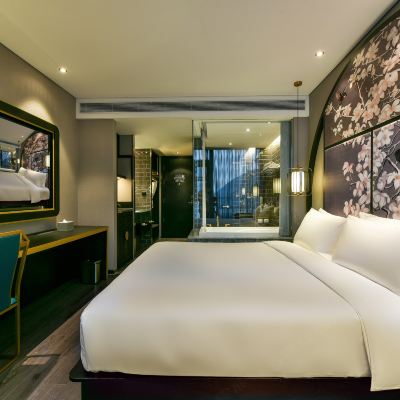 江南大床房（浴缸+智能客控+可投屏65寸電視+Minibar） 桔子水晶北京國貿商務區四惠飯店優惠