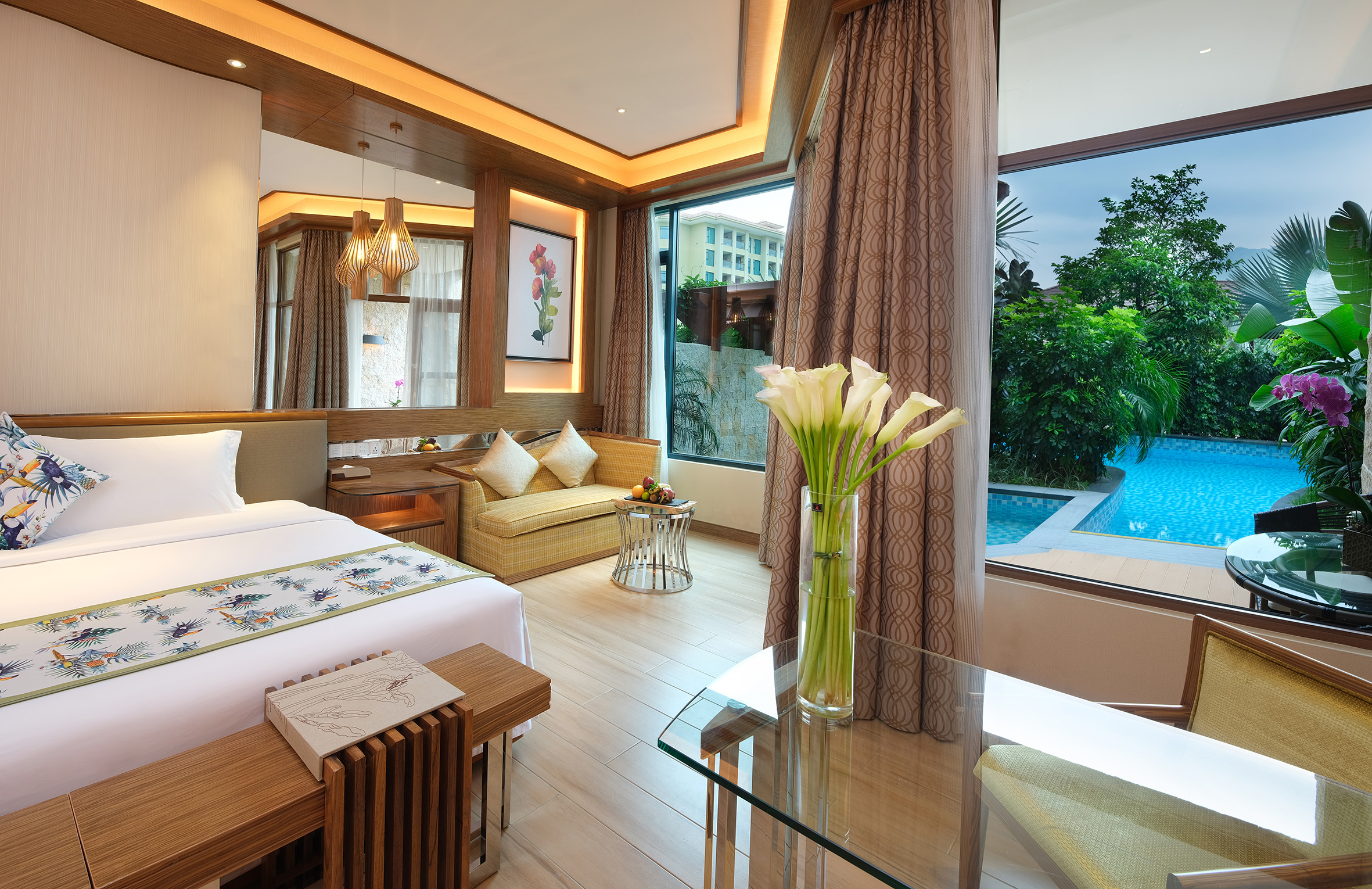 Regal Palace Hot Spring Hotel Guangzhou亲水温泉房-私家泡池-连接泳道-独立浴缸-私家花园