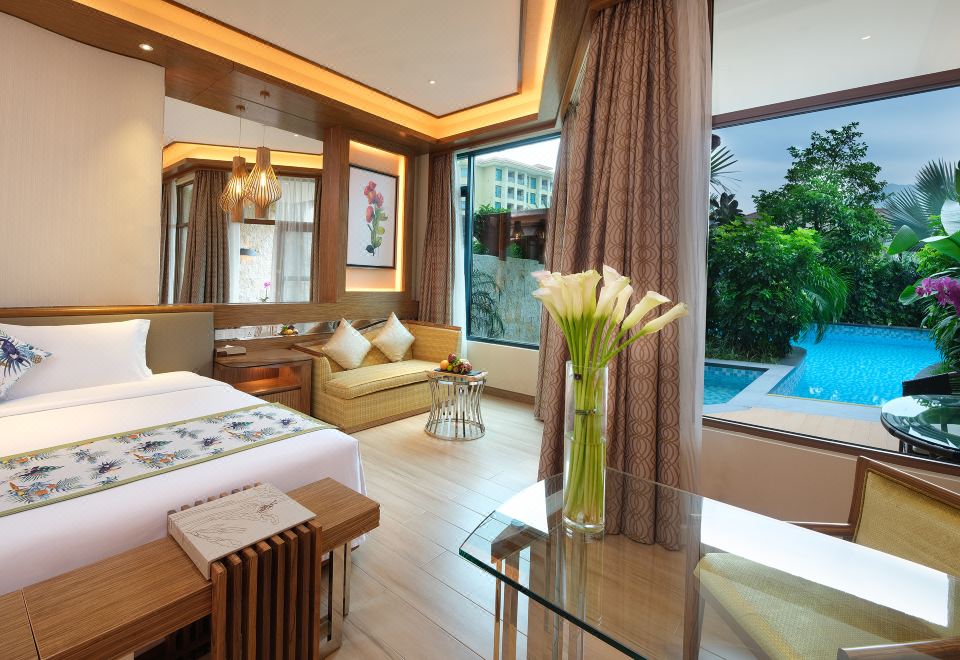 亲水温泉房-私家泡池-连接泳道-独立浴缸-私家花园