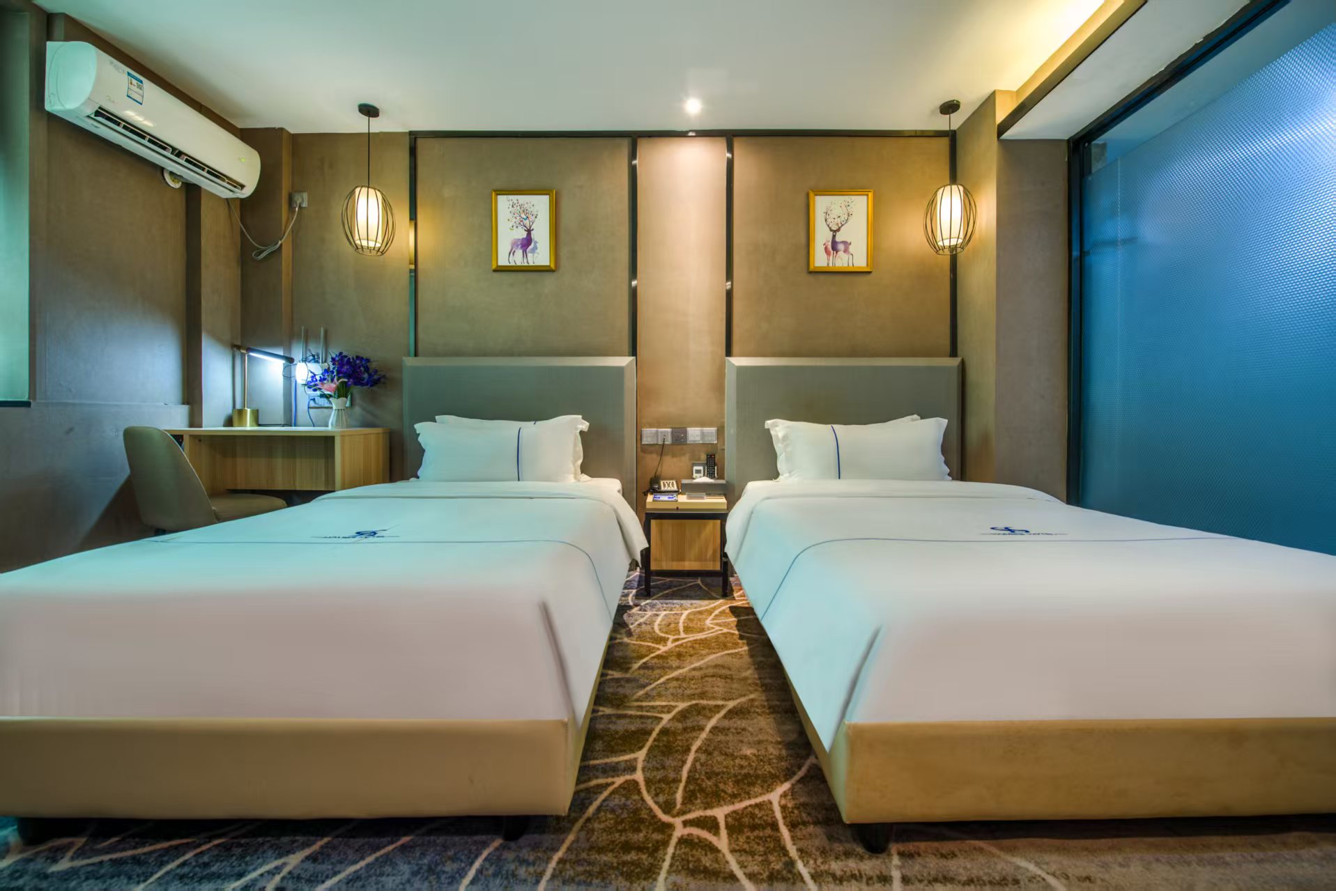 溫馨舒適雙床房『靜謐睡眠+遮光窗簾』