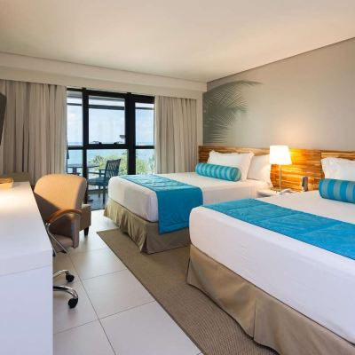 Premium Two Queen Room with Oceanfront View and Balcony