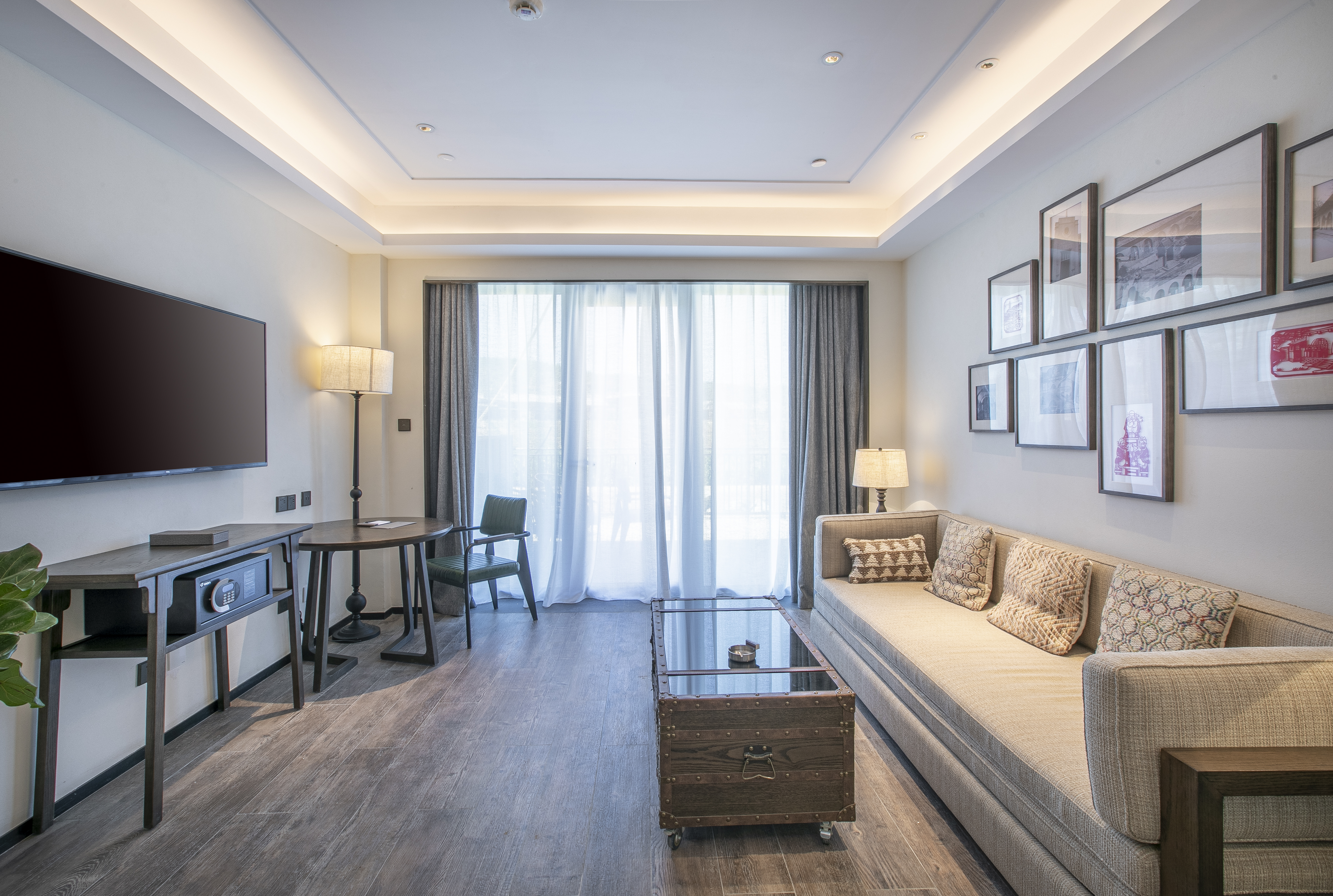 陕北风情湖景家庭双卧套房