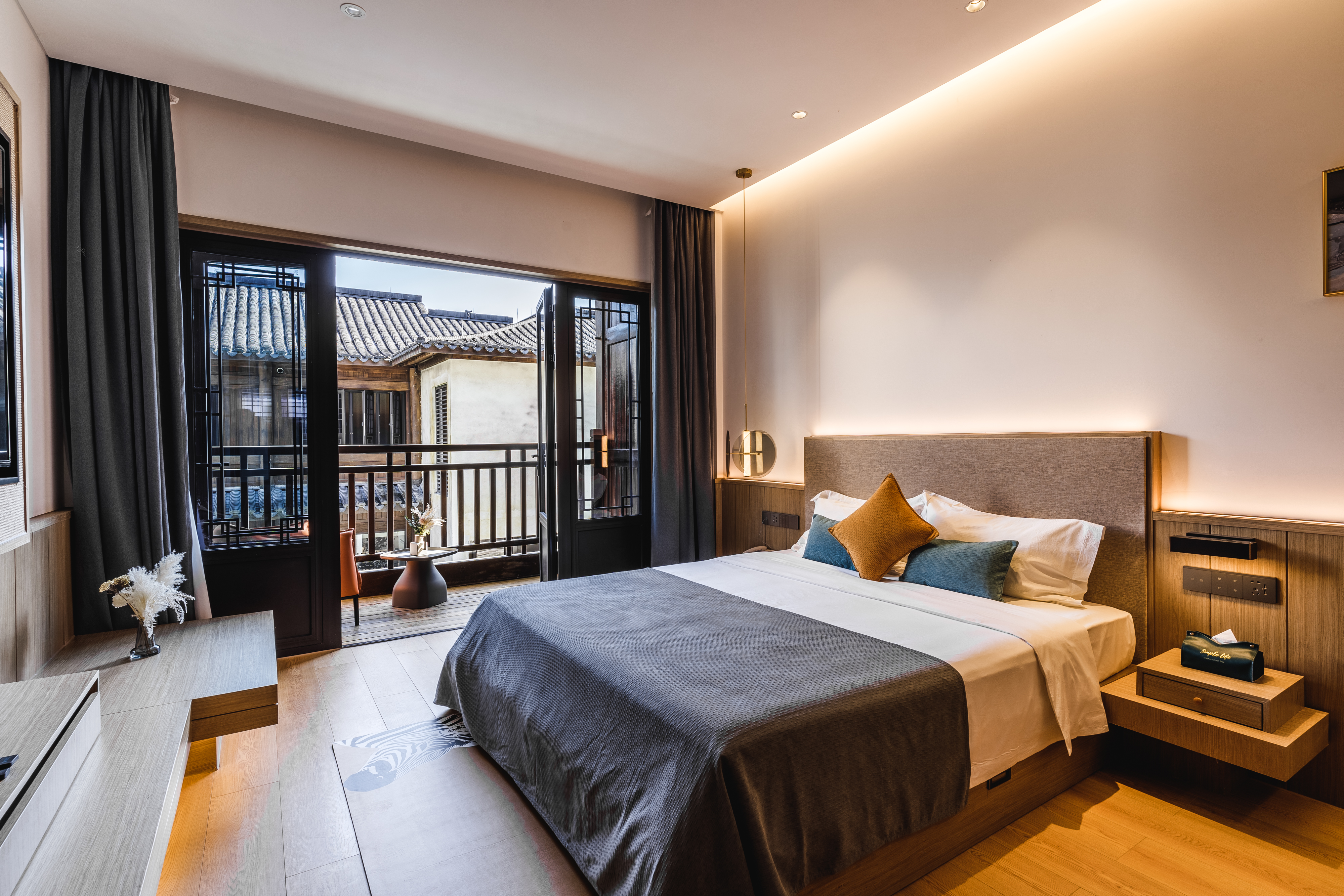 池景阳台大床房