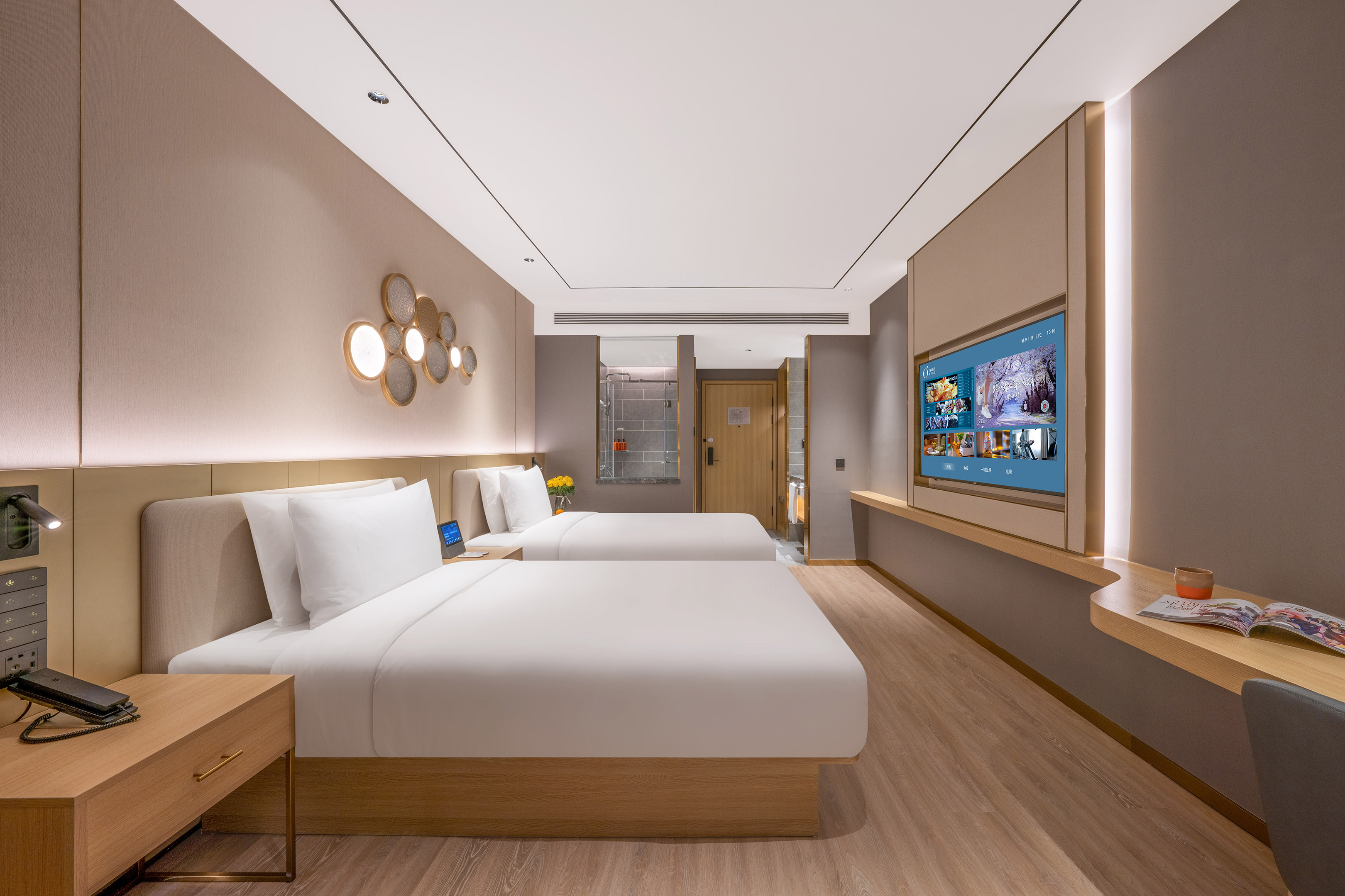 豪华双床房（65寸可投屏电视+智能客控+小冰箱）