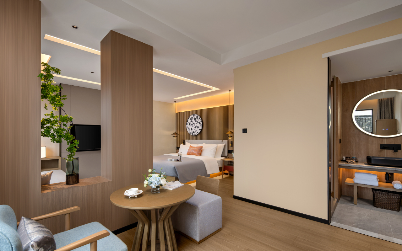 水乡月色·河景大床房（江南美景+沙发飘窗）