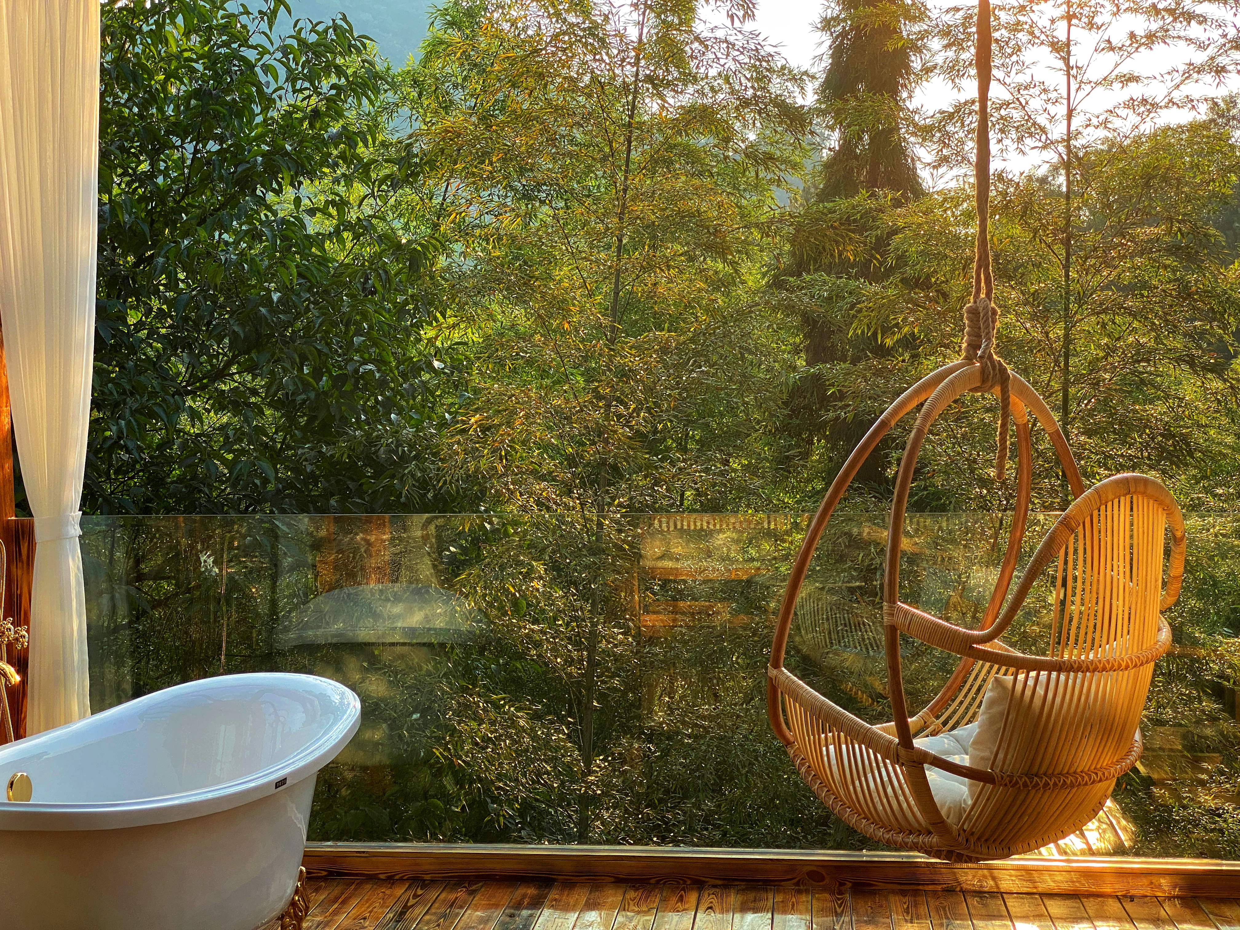 归隐+露台大浴缸+180度观景