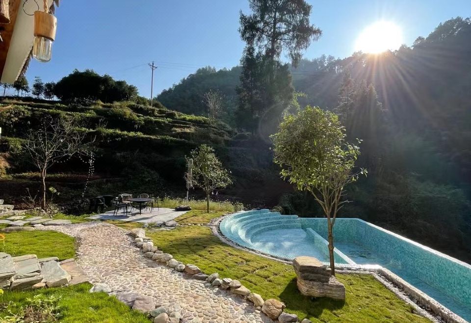 清坞·竹海观景双床房「180°山景+麻将室+泳池景观」