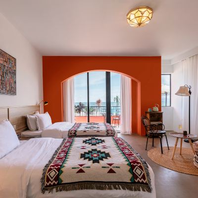 面朝大海·庭院雙床房 深圳趣墅HAJANA海邊民宿優惠