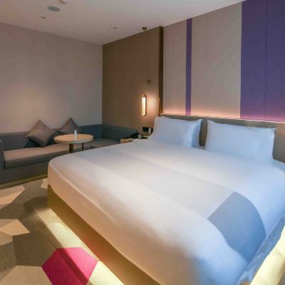 純凈自然大床房（智能客控+慕斯床墊+凈化機+小冰箱） 麗楓飯店（太原五一廣場柳巷店）優惠