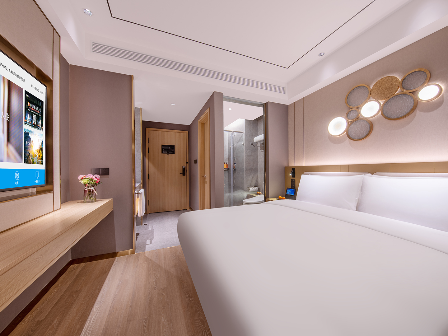 月若流金高级大床房（智能客控+65寸电视+控温空调）