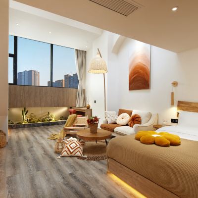 冬•天幕星空複式房（LOFT+雨淋頂噴） 微瀾溫泉飯店（成都寬窄巷子店）優惠