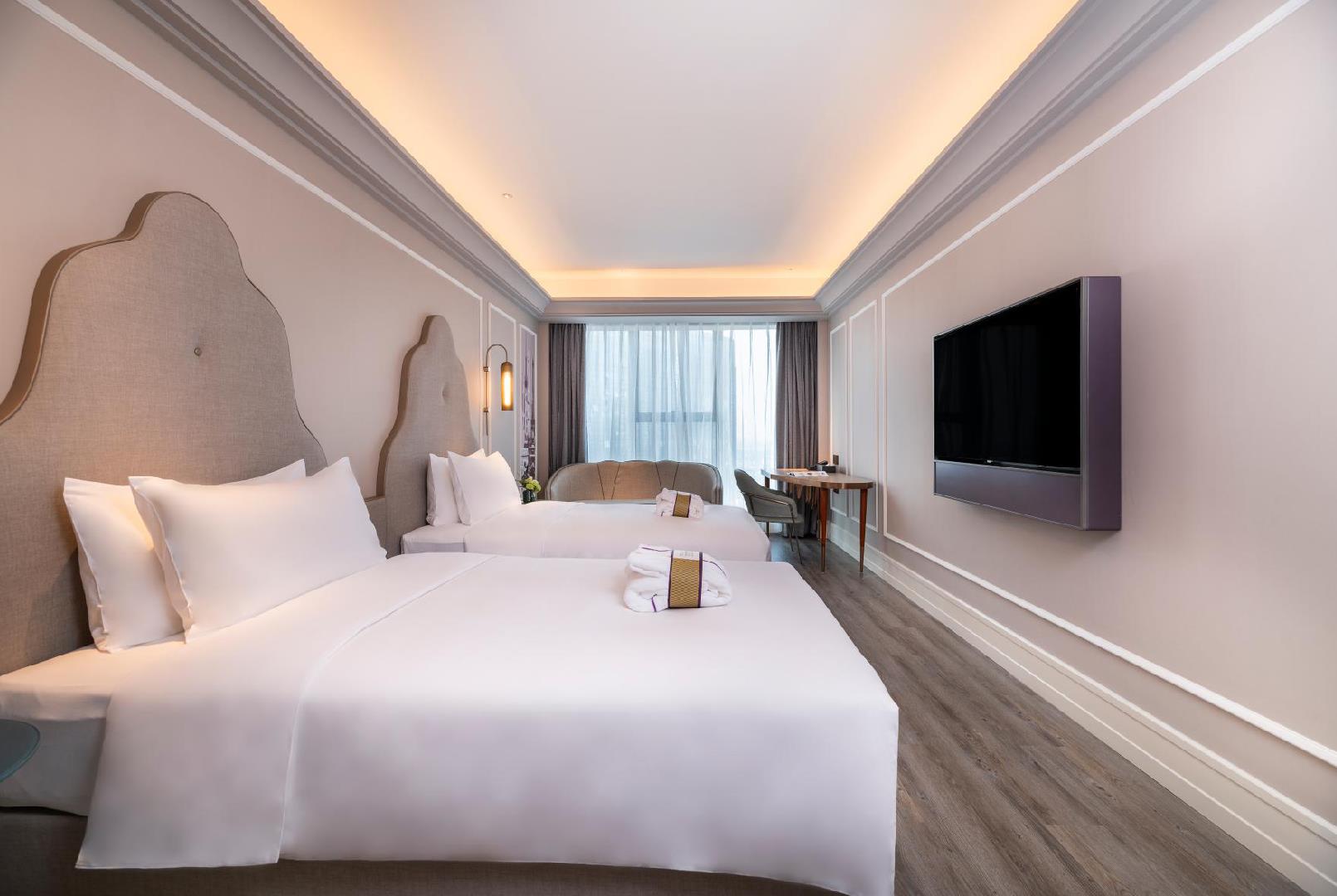 嘉宾双床房（落地窗+小冰箱+投屏电视）