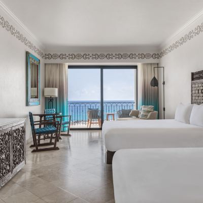 Deluxe Oceanfront Two Queen Room with Balcony