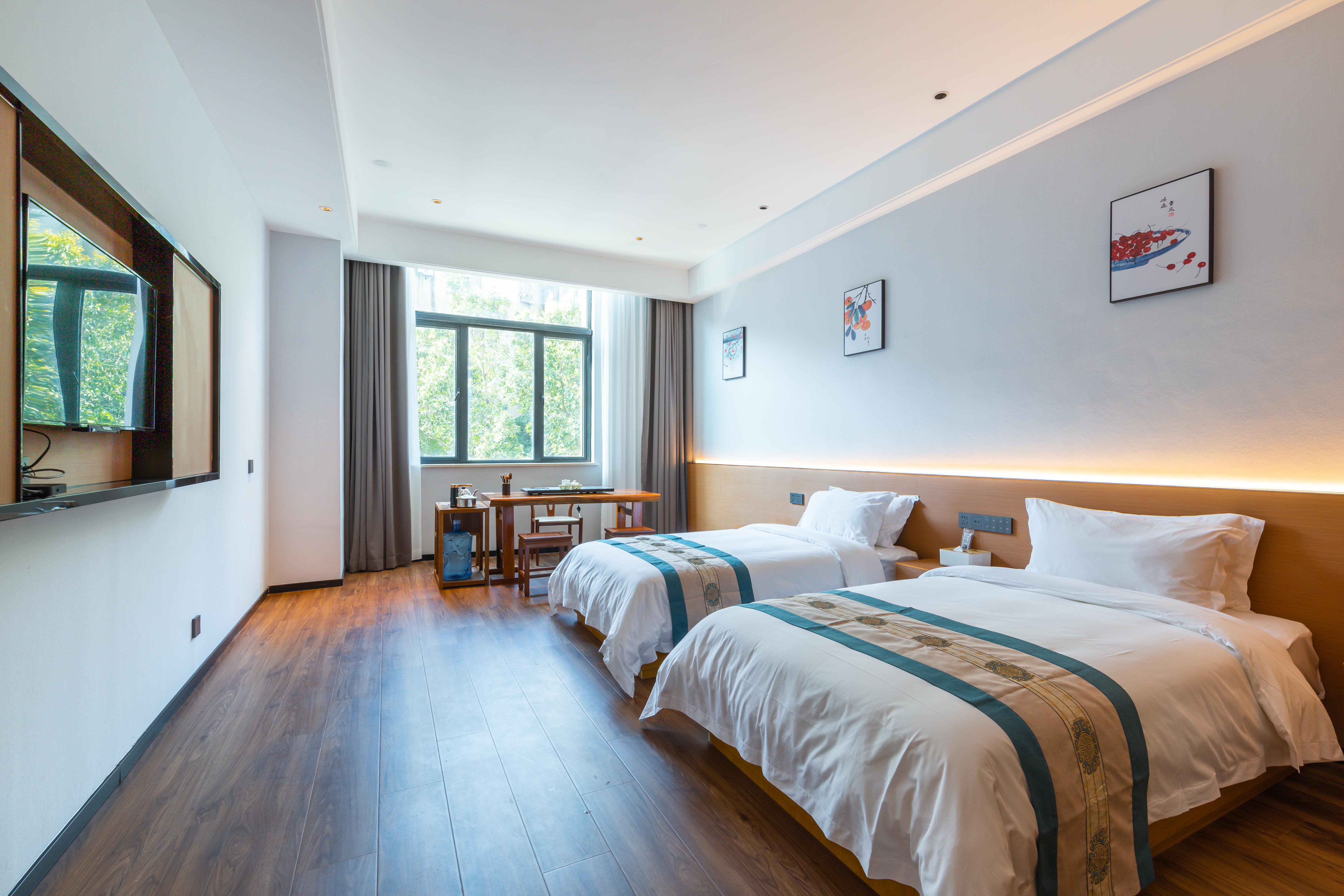 豪華雙床房「零壓床墊+智能客控」