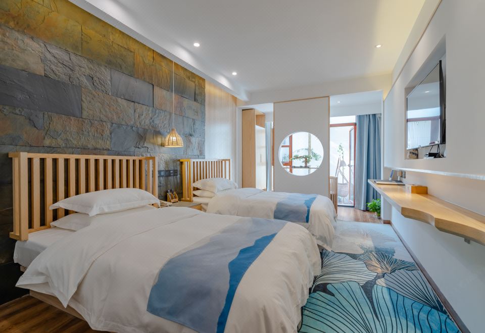 庭院智能雙床房【獨立小院+品質床品】