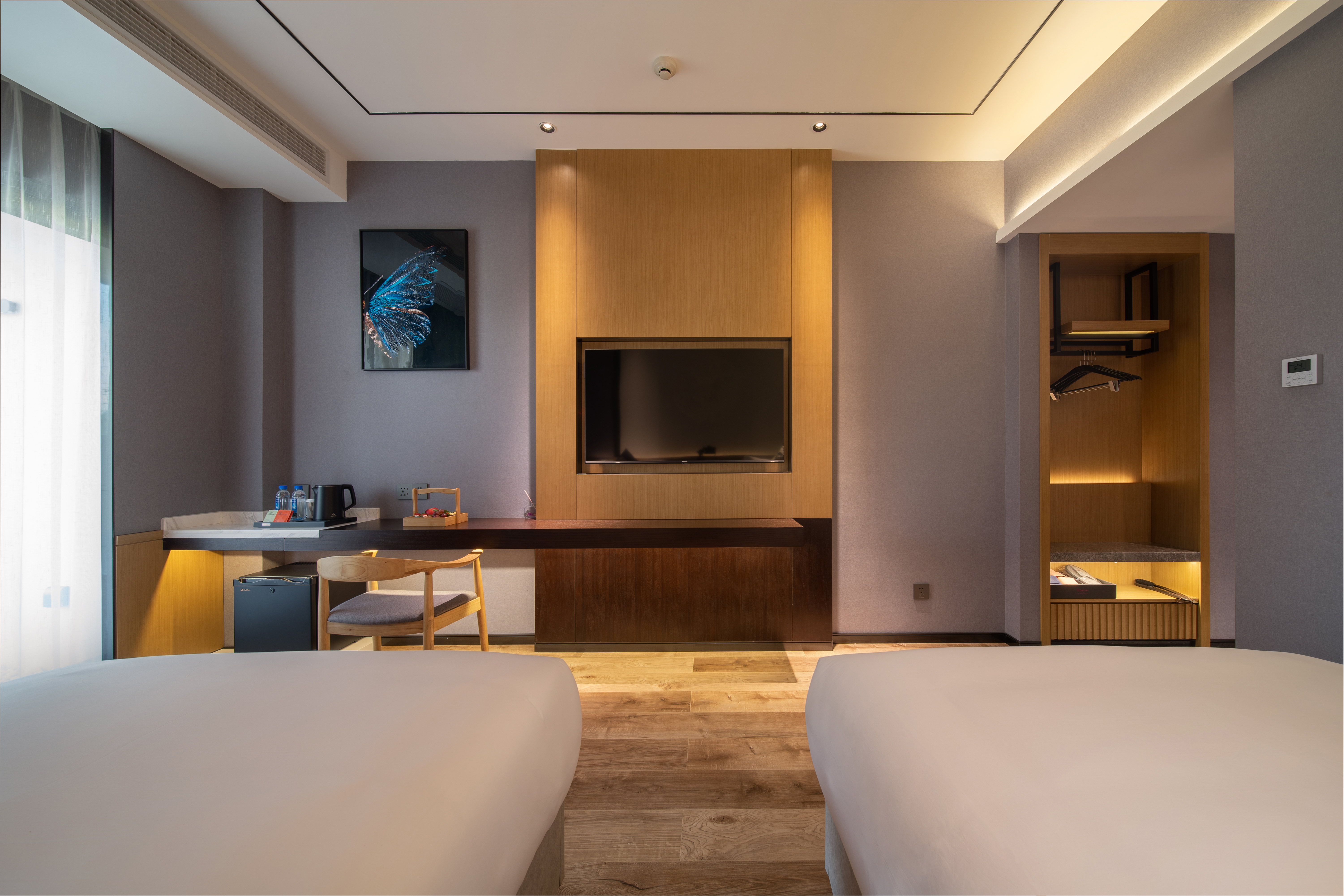 观岚?全景阳台双床房『观景阳台+休闲沙发』