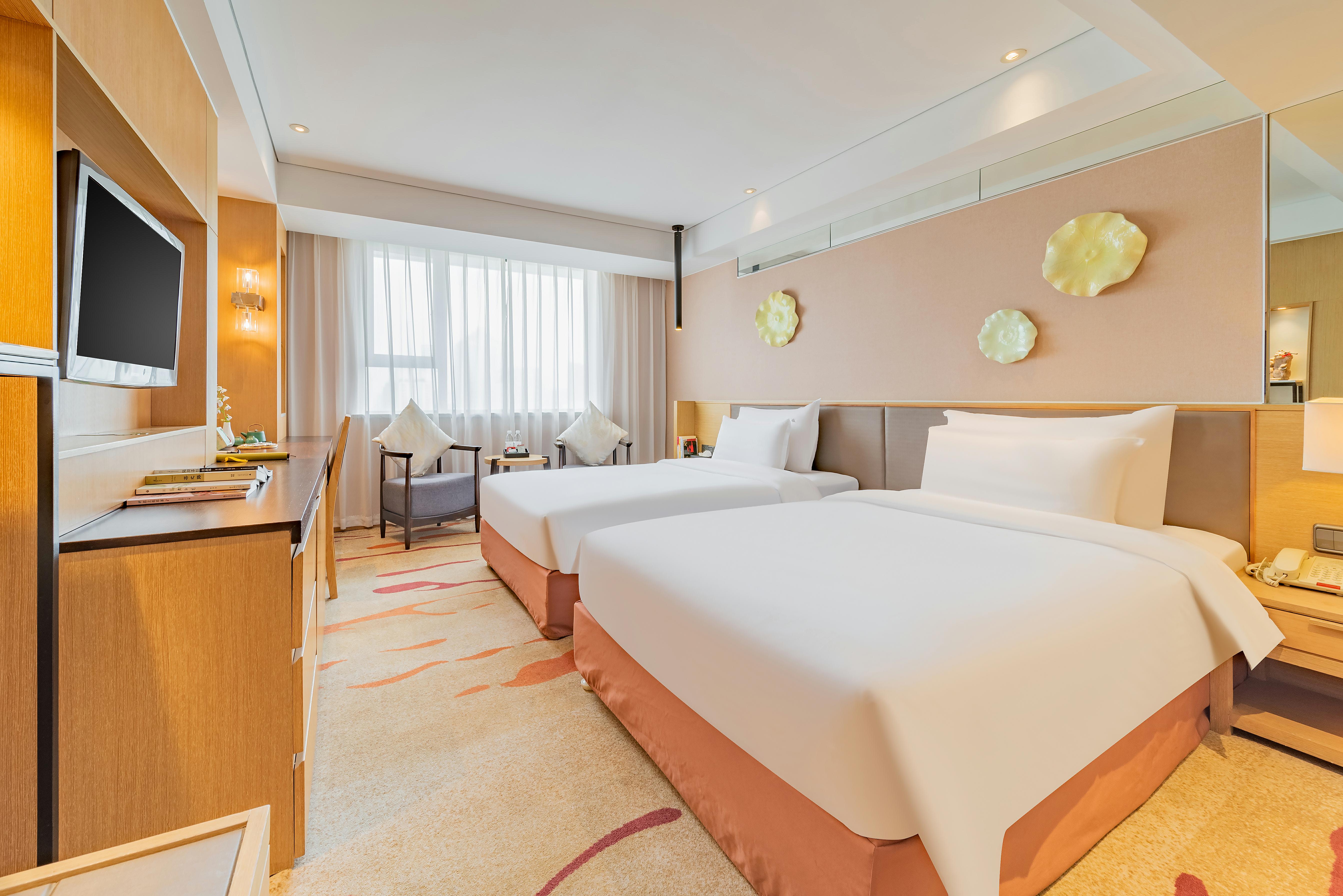 茶韵双床房（小冰箱+禅意茶具）